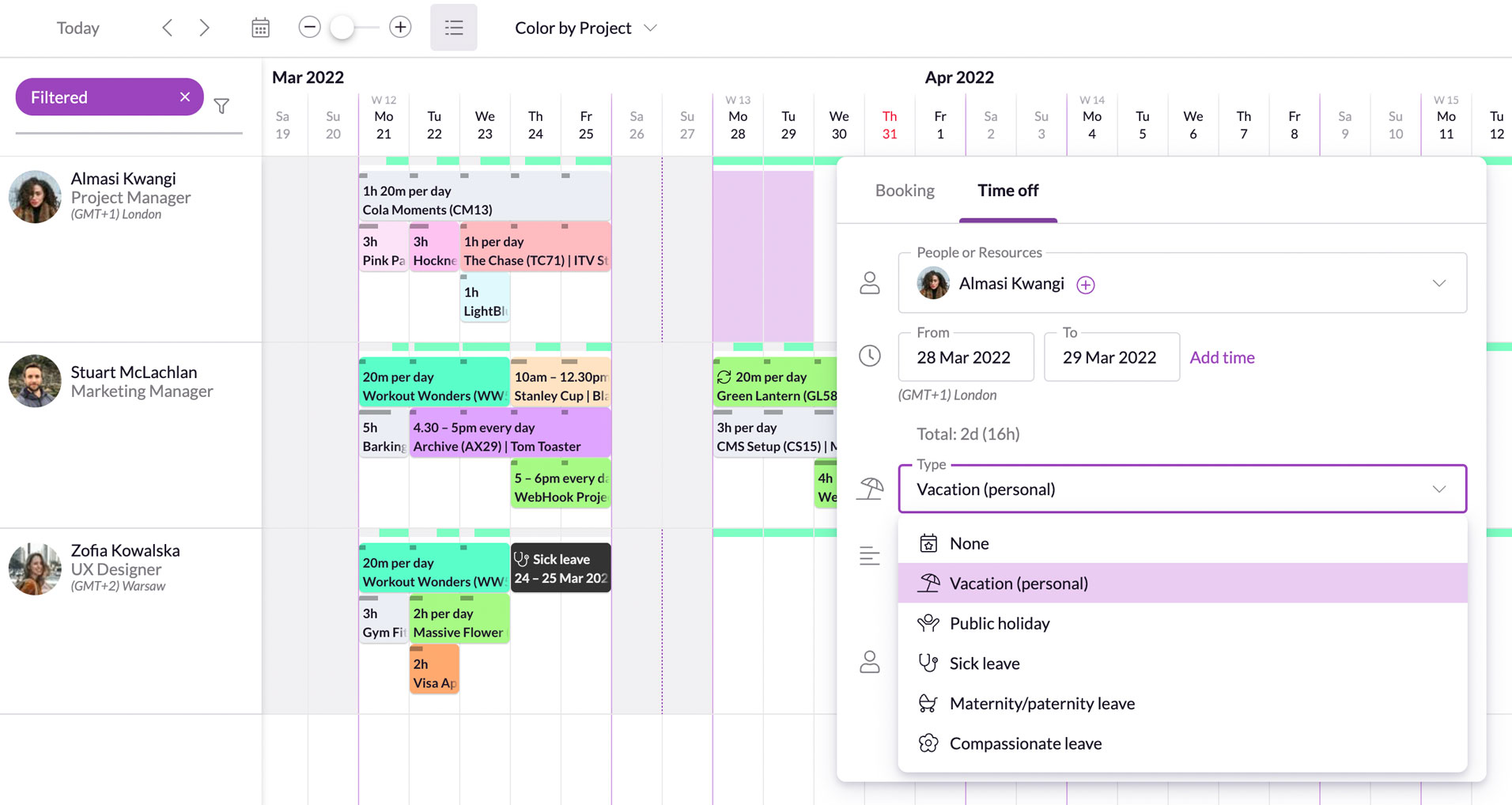 resource guru project scheduling software