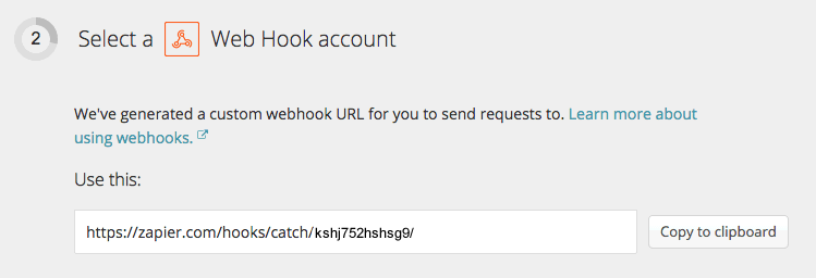 Zapier webhook