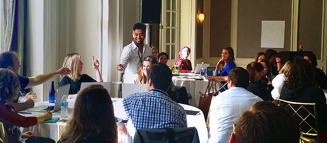 Dan Mall hosting a breakout session at DPM Summit 2015