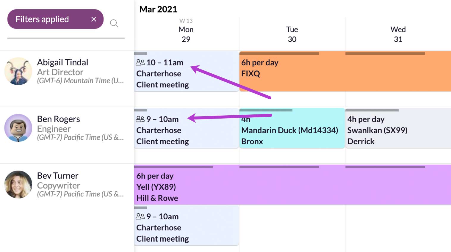 schedule a meeting across time zones