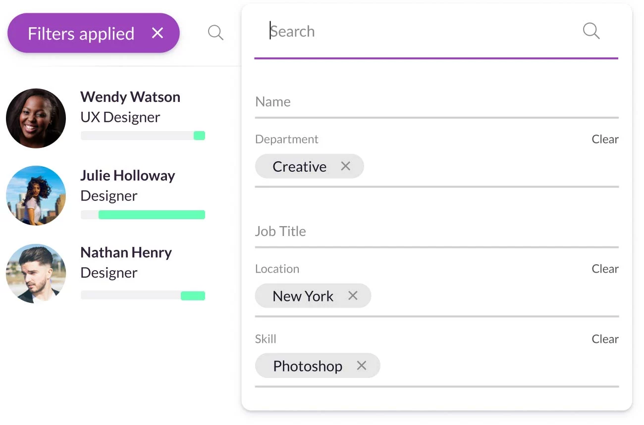 resource scheduling is easier when you can filter by skills