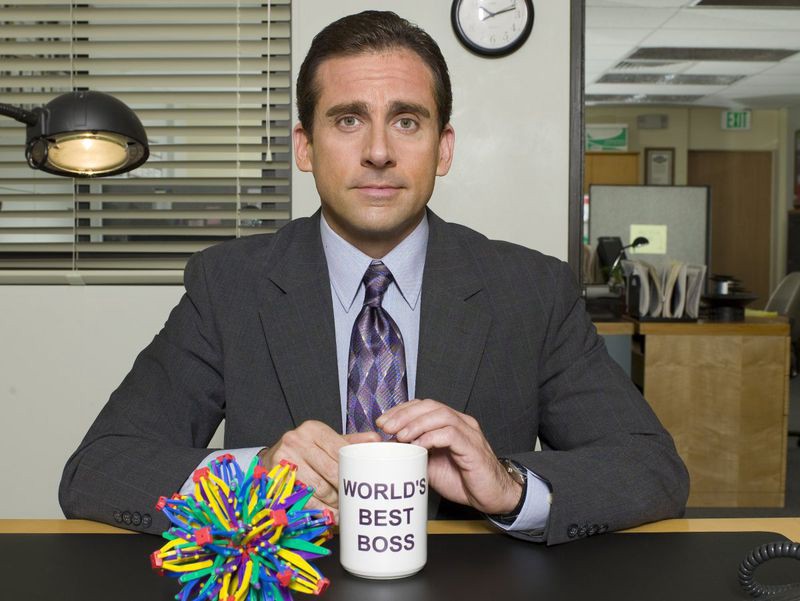 Man with mug that says "World's best boss"