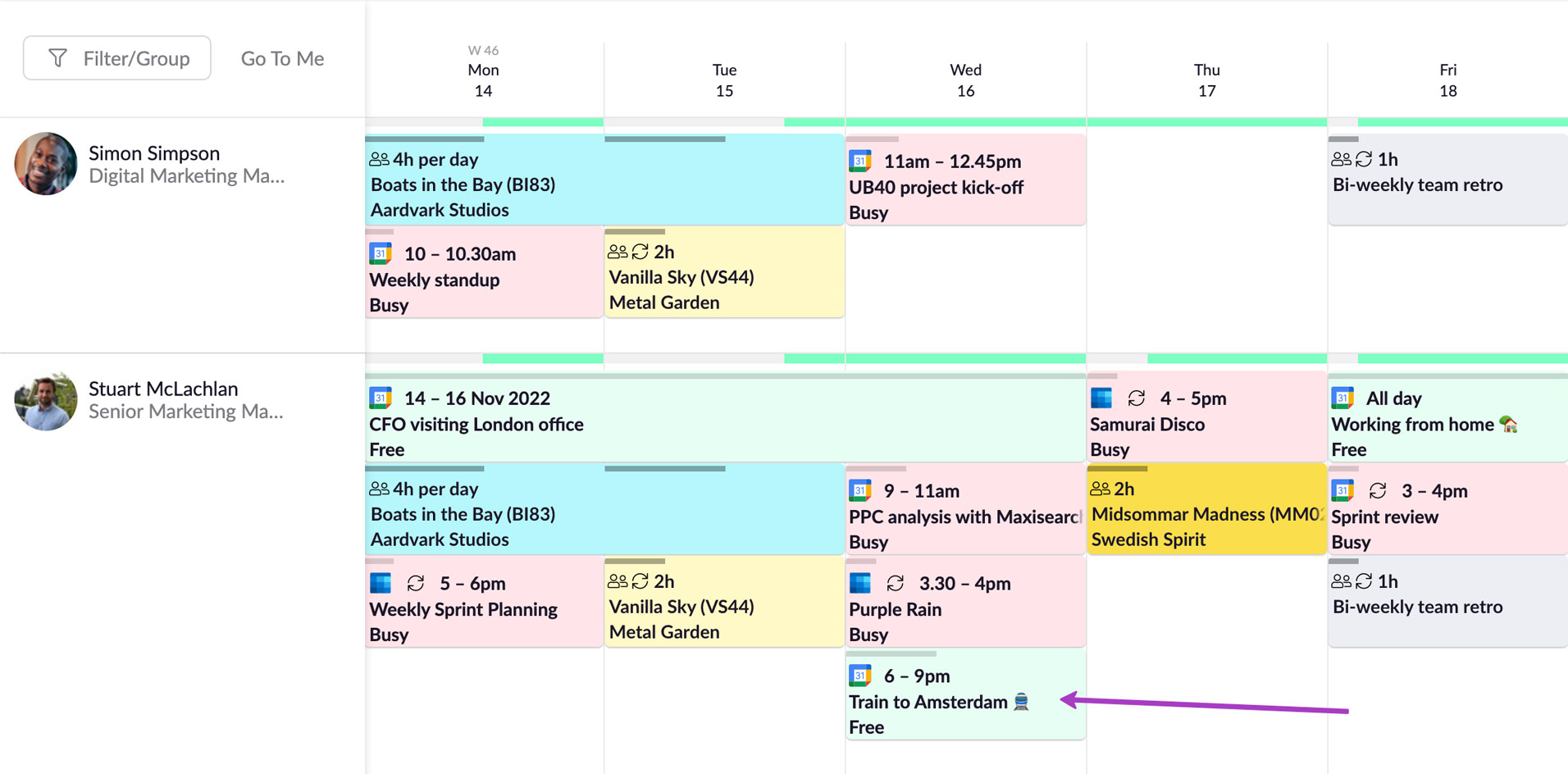 hide free external calendar events