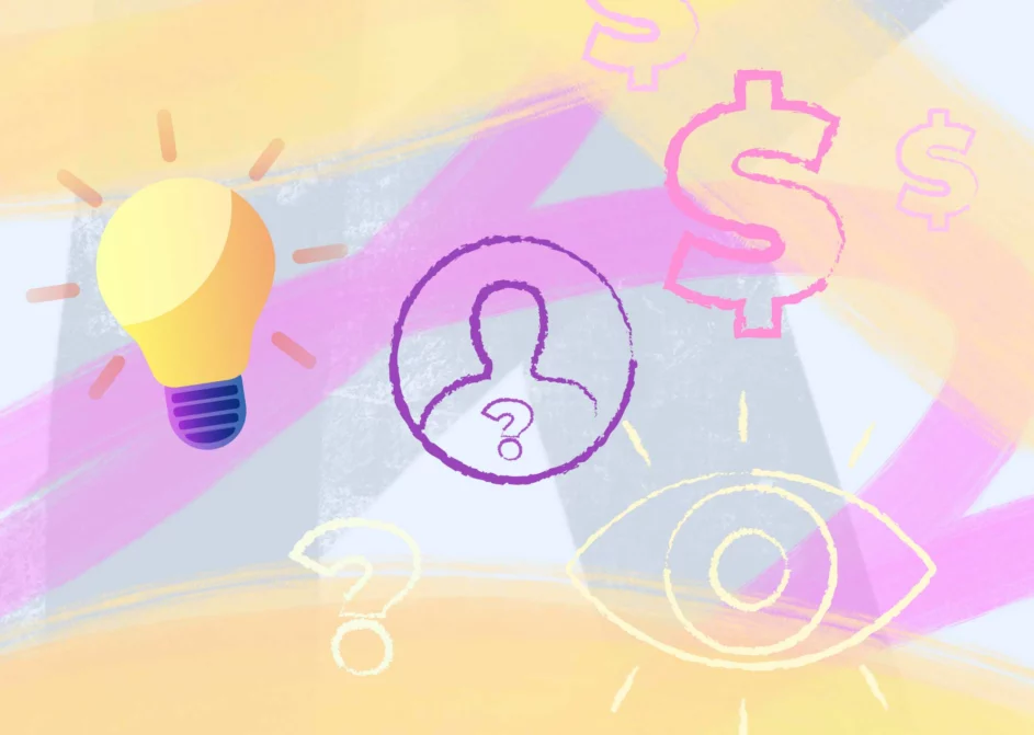 Icons represneting project owner responsibilities, including vision and ideas.