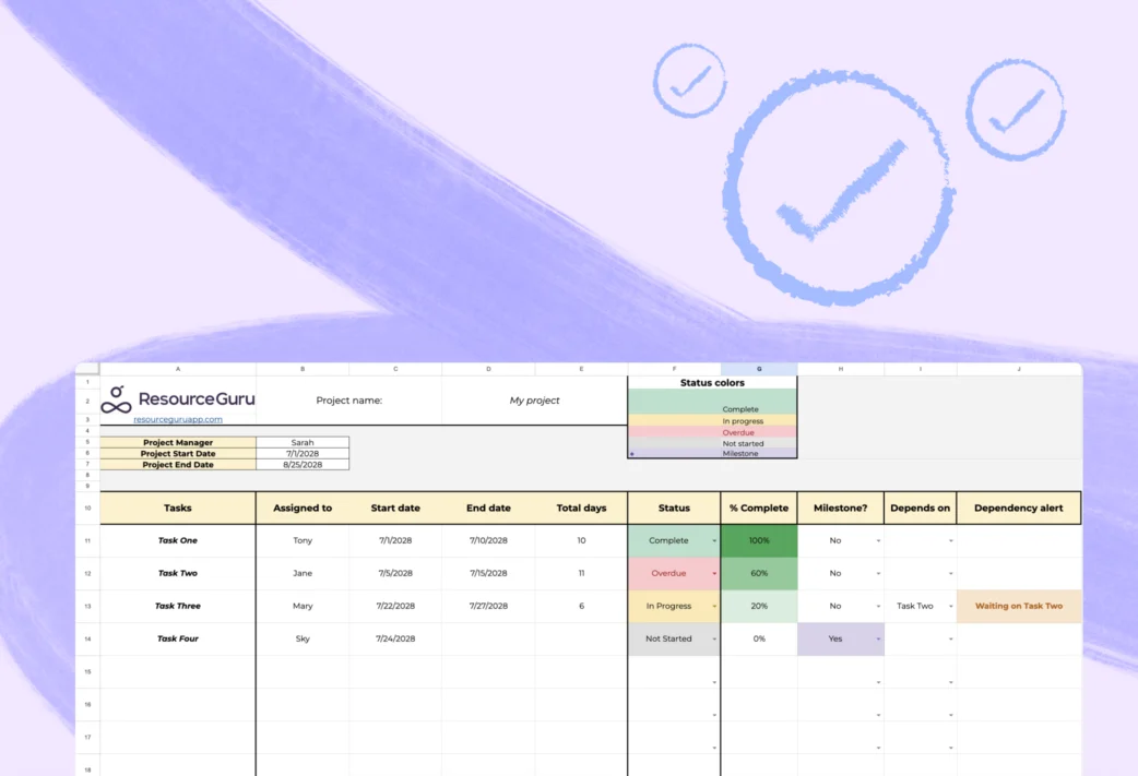Free project plan template for Excel 2026.