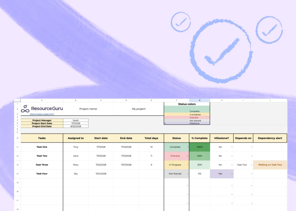 Free project plan template for Excel 2026.