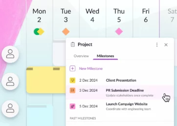 Track project milestones in Resource Guru