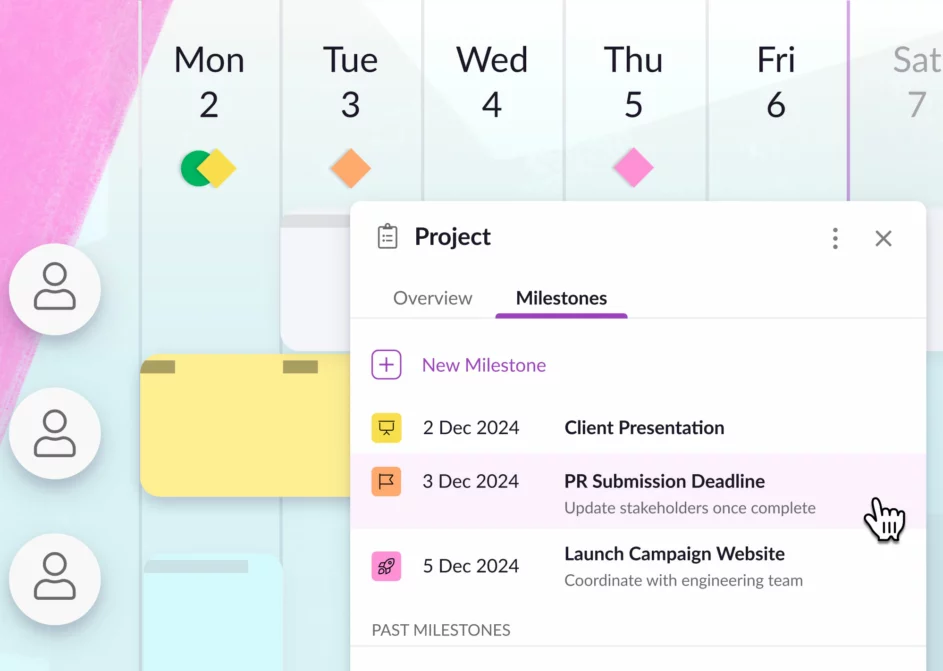 Track project milestones in Resource Guru