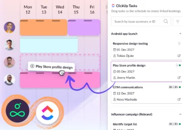 ClickUp x Resource Guru integration.