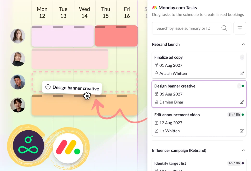 monday.com x Resource Guru integration.