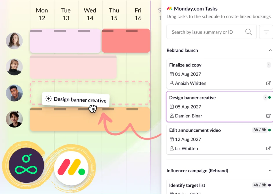monday.com x Resource Guru integration.