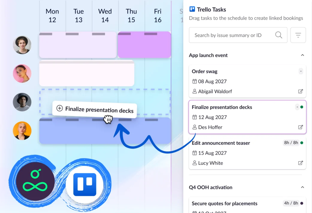 Trello integration on Resource Guru.