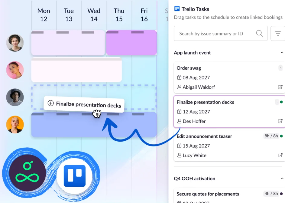 Trello integration on Resource Guru.