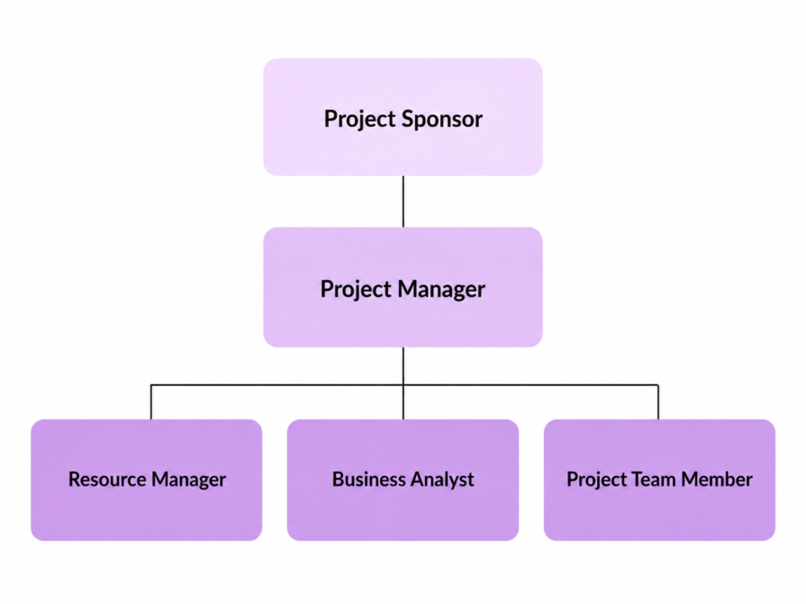 Project team structure example.