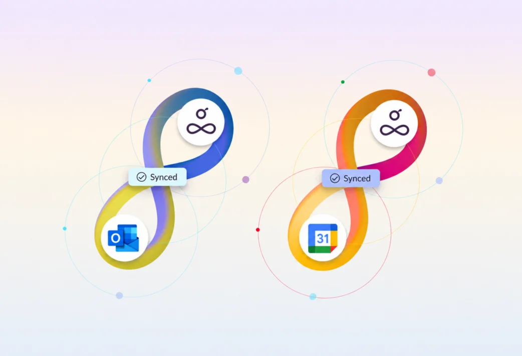 Calendar connection imagery for Outlook, Google and Resource Guru.