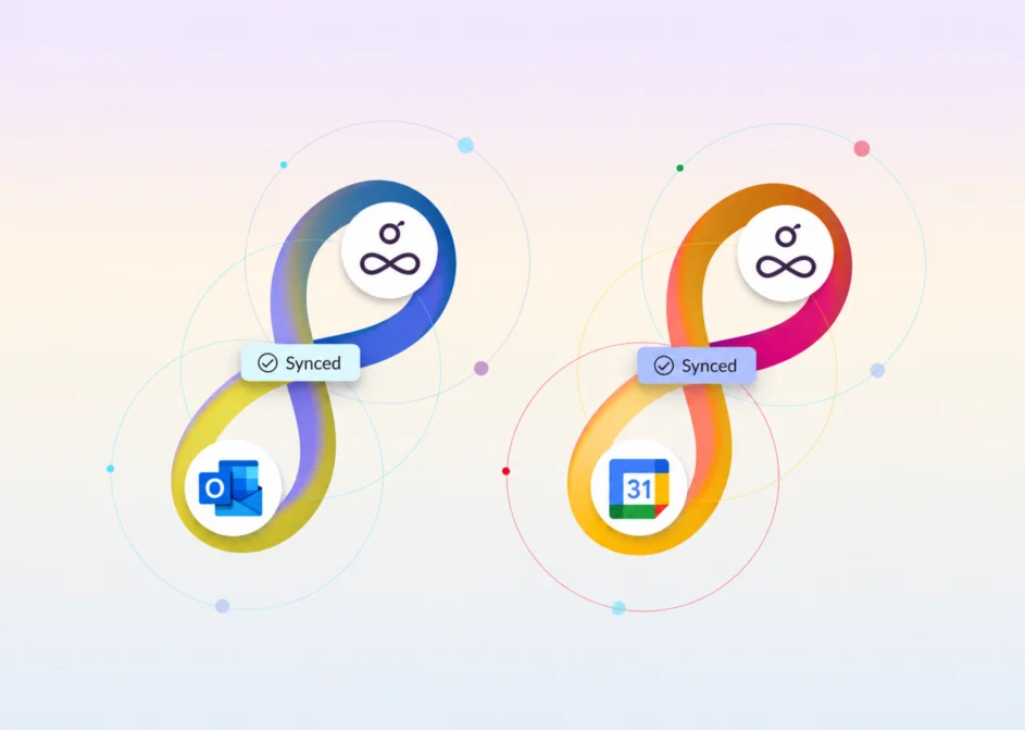 Calendar connection imagery for Outlook, Google and Resource Guru.