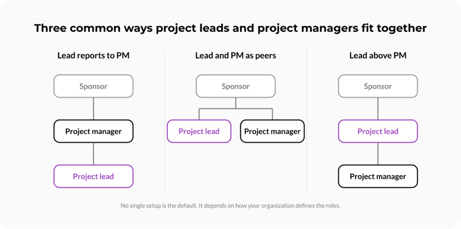 Project lead included in org chart.