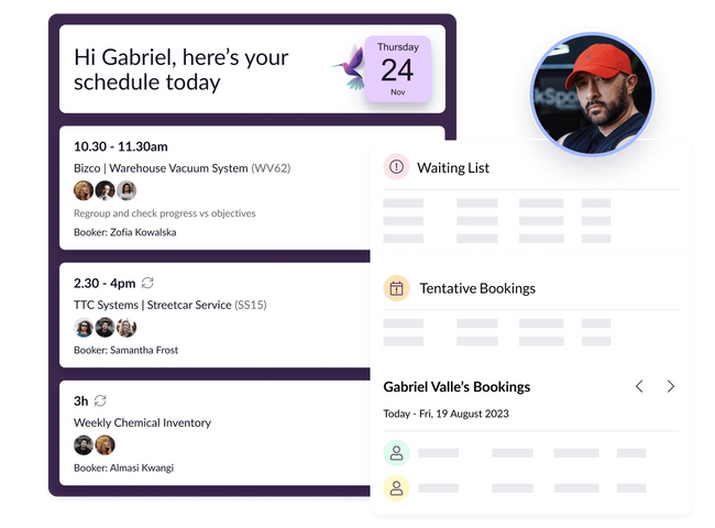 Daily schedule email and personalized dashboards