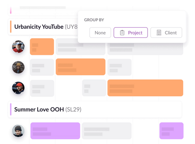 Get a visual overview of ad project timelines